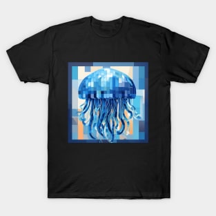 Blue Pixel Jellyfish T-Shirt